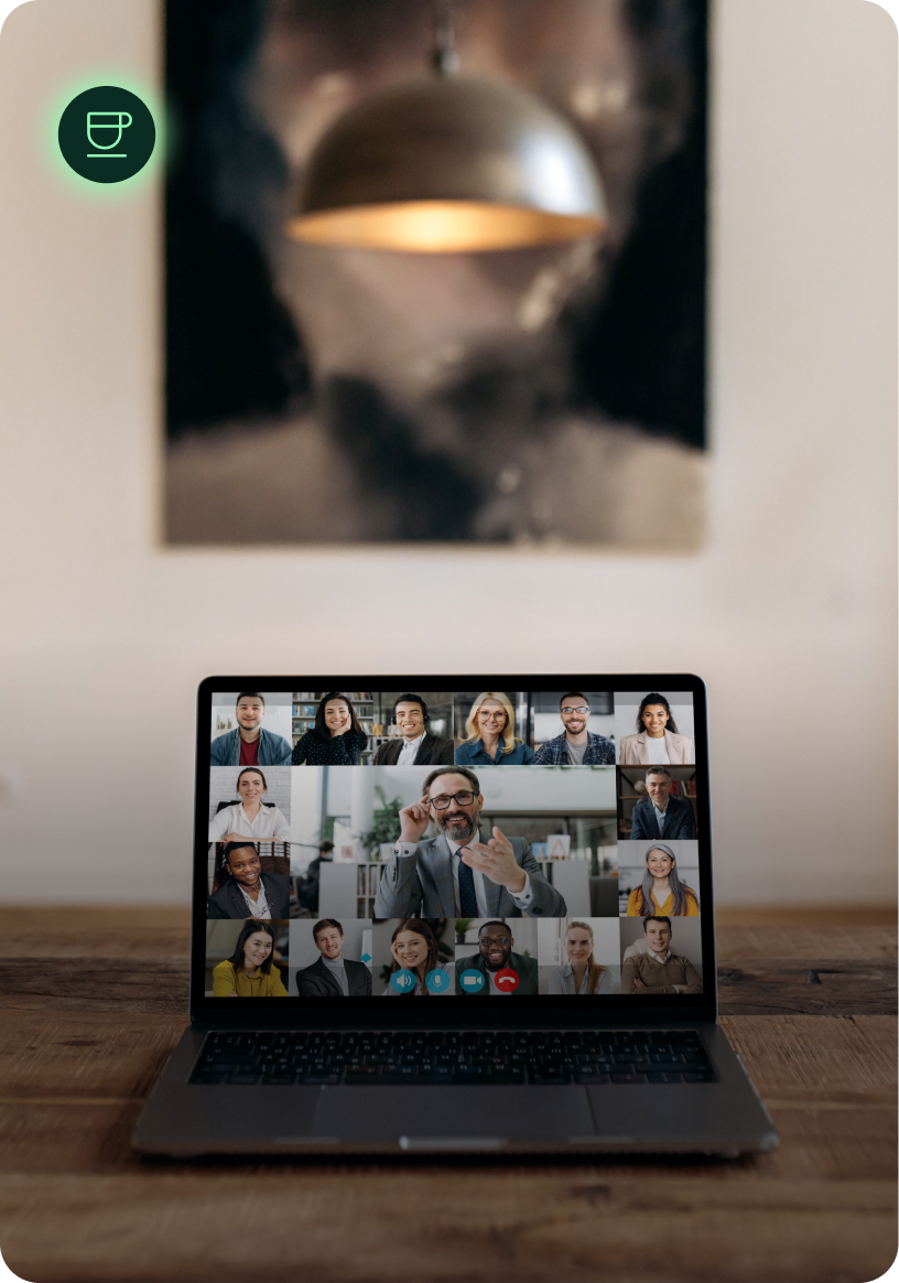 Coffee shop workspace